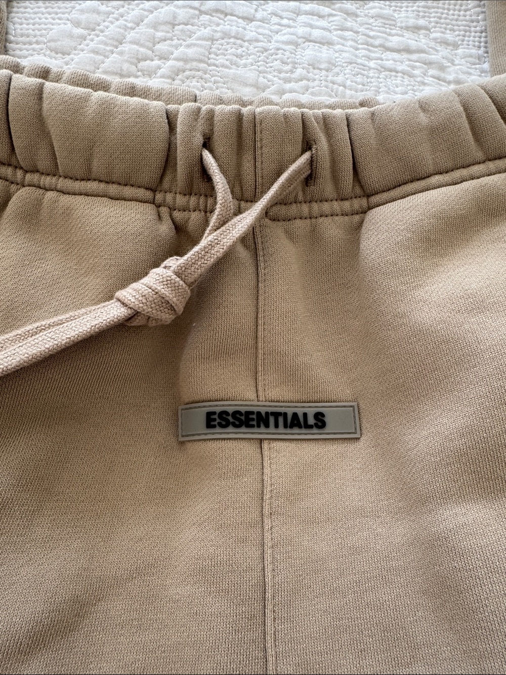 New Essentials Fear of God Taupe Drawstring Joggers
